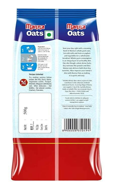 Manna OATS Pouch | 500gm Manna OATS Pouch | 500gm